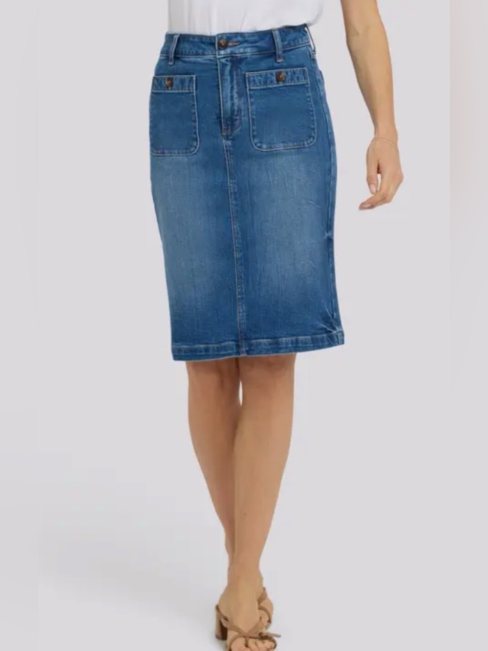 Cotton Ginny Patch Pocket Denim Skirt